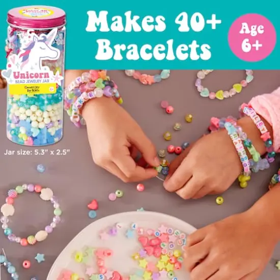Creativity for Kids&reg; Unicorn Bead Jewelry Jar {3}