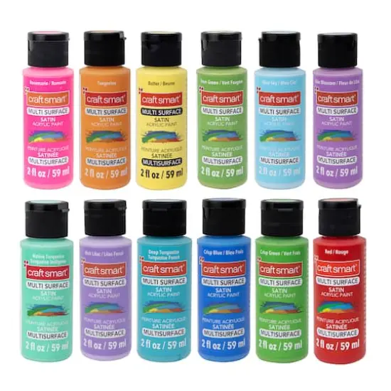 Bright Colors Premium Satin Acrylic Set by Craft Smart&reg; {1}
