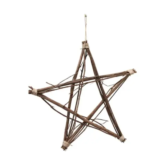 Hello Honey&reg; Handmade Twig & Abaca Rope Hanging Star {1}
