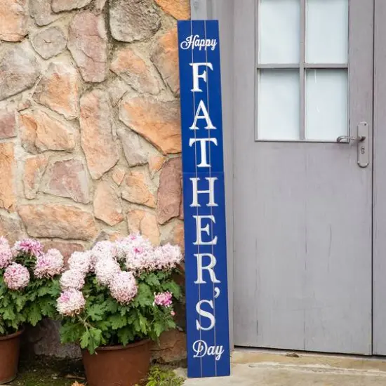 Glitzhome&reg; 5ft. Blue Father's Day Porch Sign {3}