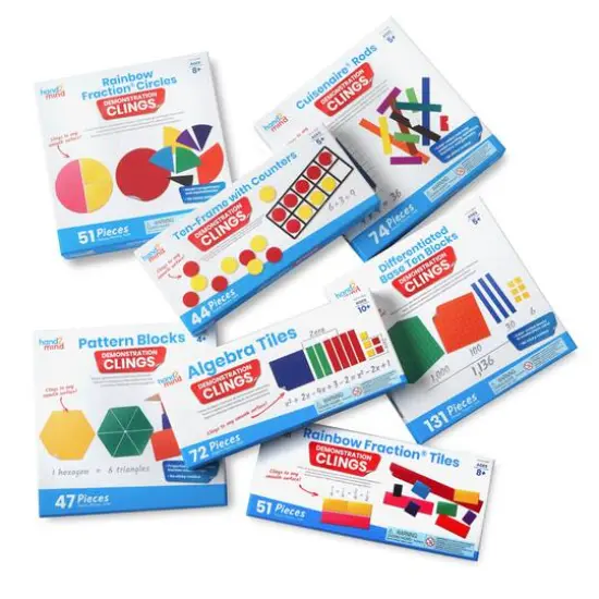 Hand2mind&reg; Math Manipulative Demonstration Clings Bundle {1}