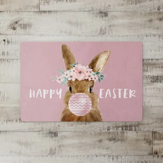 Easter Bunny Bubblegum 18" x 27" Floor Mat {3}