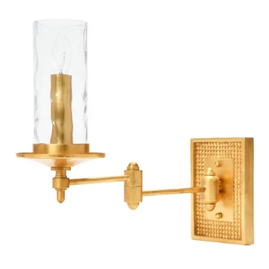 Hello Honey&reg; 18" Gold Metal & Glass Wall Sconce {7}