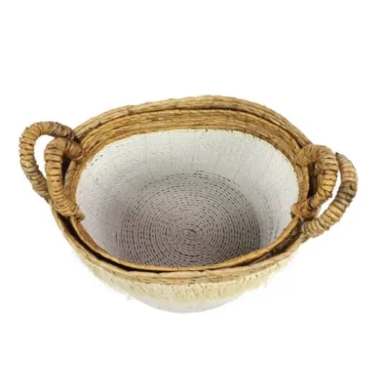 CosmoLiving by Cosmopolitan White Sea Grass Eclectic Storage Basket Set {6}