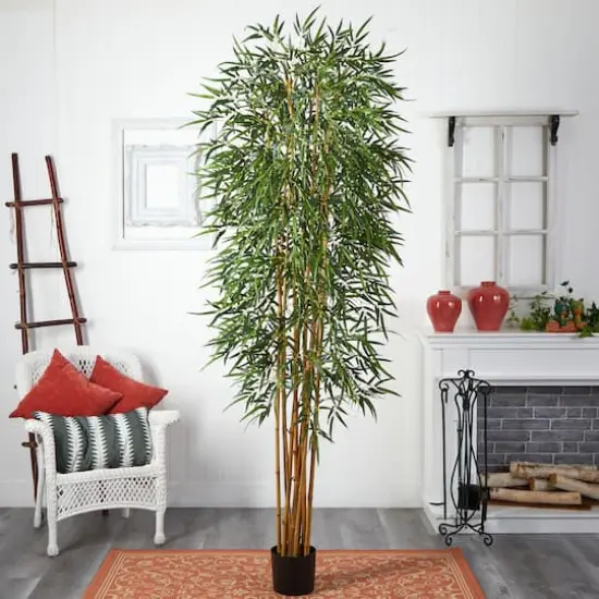 8ft. Potted Fancy Style Bamboo Silk Tree {3}
