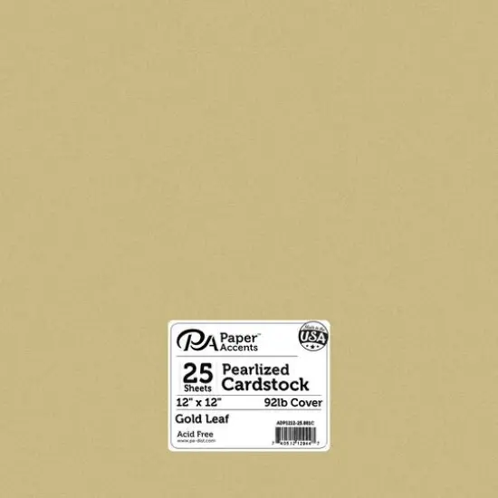 PA Paper&trade; Accents Pearlized 12" x 12" 92lb. Cardstock, 25 Sheets Silver {2}