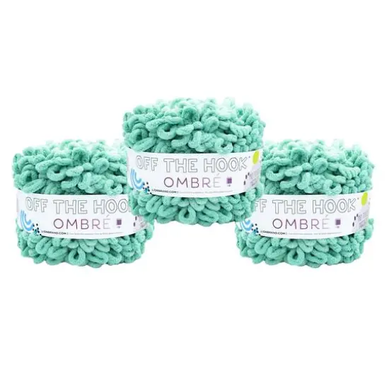 3 Pack Lion Brand&reg; Off the Hook&trade; Ombre Yarn Fresh Mint {1}