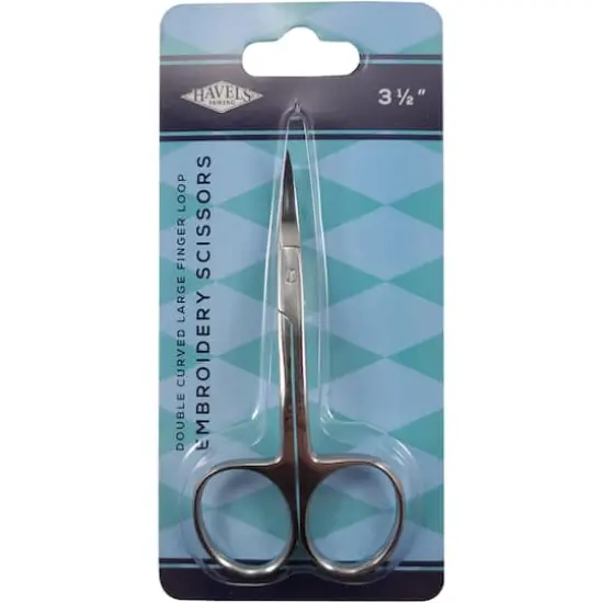 Havel's&trade; 3.5" Large Finger Loop Double-Curved Embroidery Scissors {1}