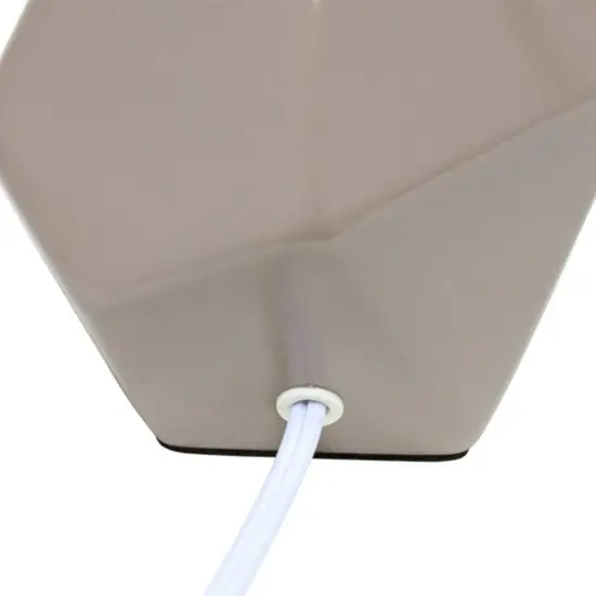 Simple Designs Round Prism Mini Table Lamp Gray {9}