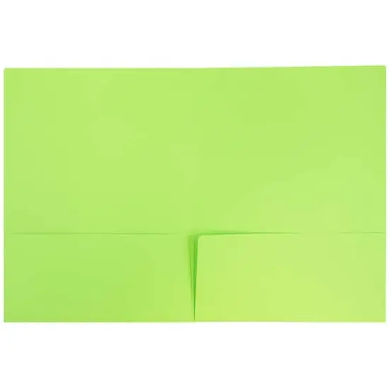 JAM Paper Premium Matte 2-Pocket Folders, 6ct. Lime Green {4}