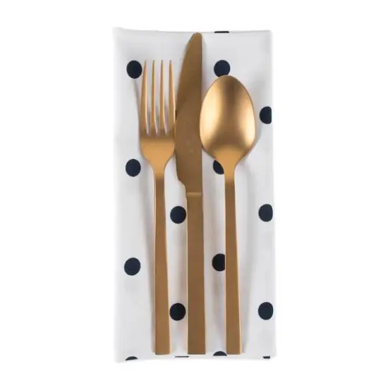 DII&reg; Polka Dot Napkins, 4ct. White and Navy {5}