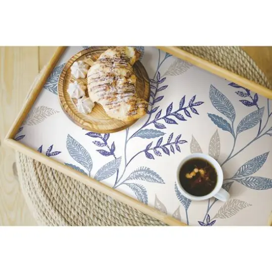 RoomMates Cottage Vine Peel & Stick Wallpaper White and Blue {7}