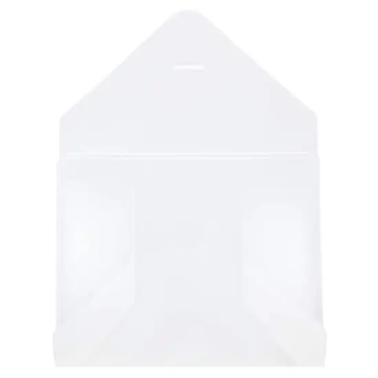 JAM Paper 9.5" x 11.87" Clear Frost Tuck Flap Closure Plastic Envelope {3}