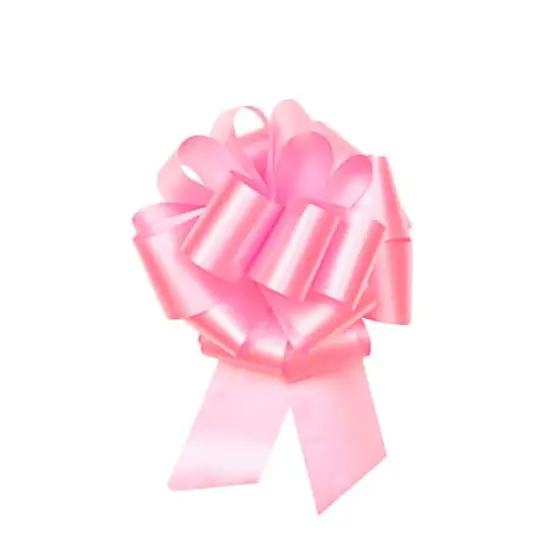 JAM Paper 2.5" Pink Satin Perfect Pull Bow Ribbon, 50ct. {1}