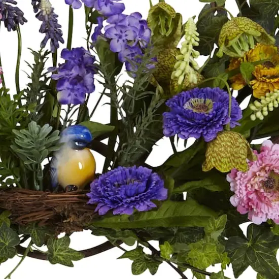 22&rdquo; Spring Floral Wreath {4}