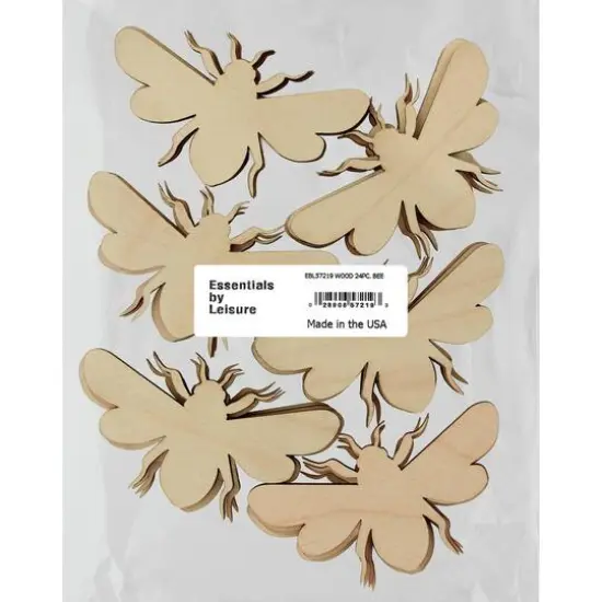 Essentials by Leisure Arts Flat Wood Bee, 24ct. {1}