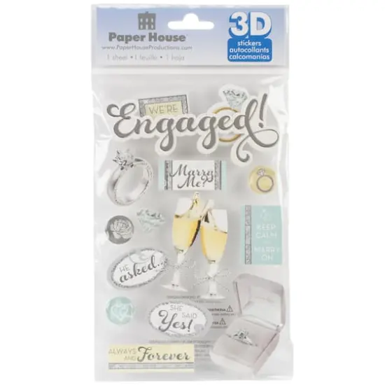 Paper House&reg; Engaged 3D Stickers {1}