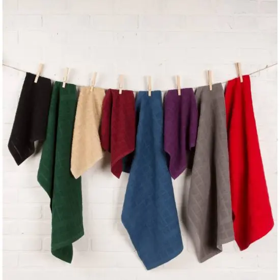 DII&reg; Solid Windowpane Terry Dishcloth Set {8}