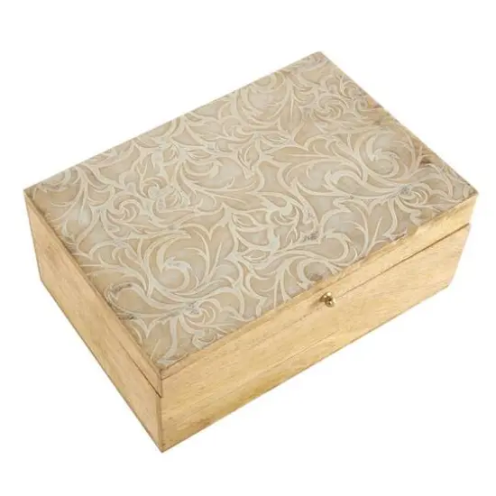 Brown & Whitewashed Scroll Storage Box Set {7}
