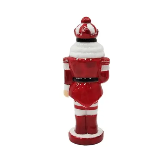 10" Red & White Glass Peppermint Nutcracker with Staff by Ashland&reg; {4}