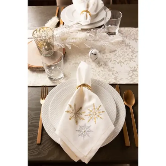 DII&reg; 108'' Winter Sparkle Jacquard Table Runner {4}