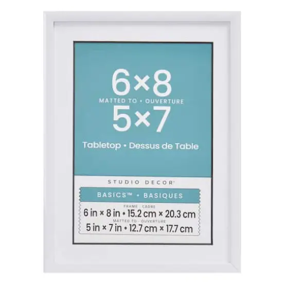 Basics&trade; Tabletop Frame with Mat by Studio D&eacute;cor&reg; White {1}