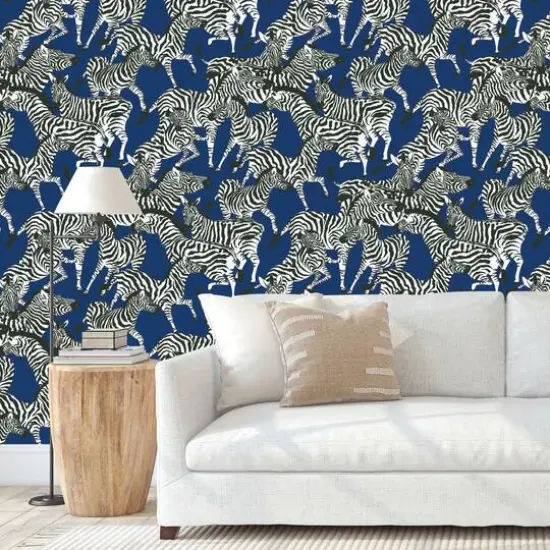 RoomMates Herd Together Peel & Stick Wallpaper Blue {5}