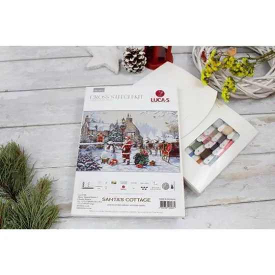 Luca-S Santa's Cottage Counted Cross Stitch Kit {8}