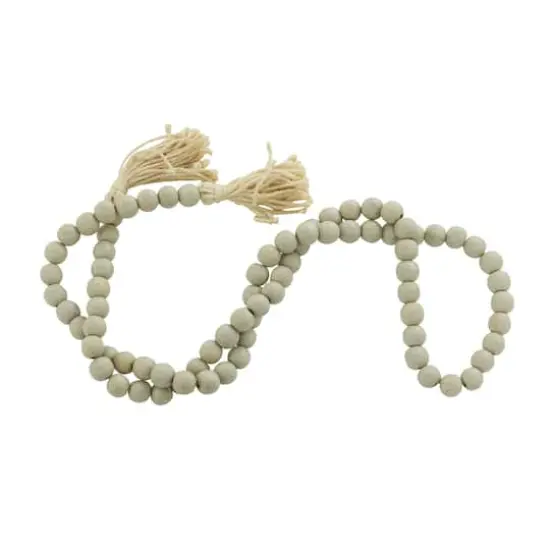 Grey Wood Bohemian Bead Garland 87" x 1" x 1" {3}
