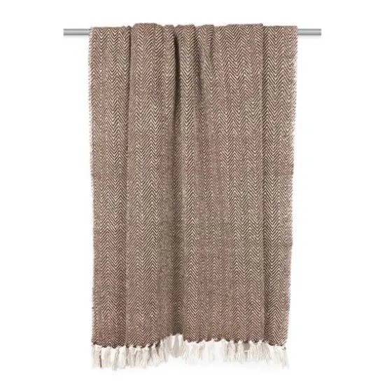 DII&reg; Dark Brown Handloom Chevron Throw {6}