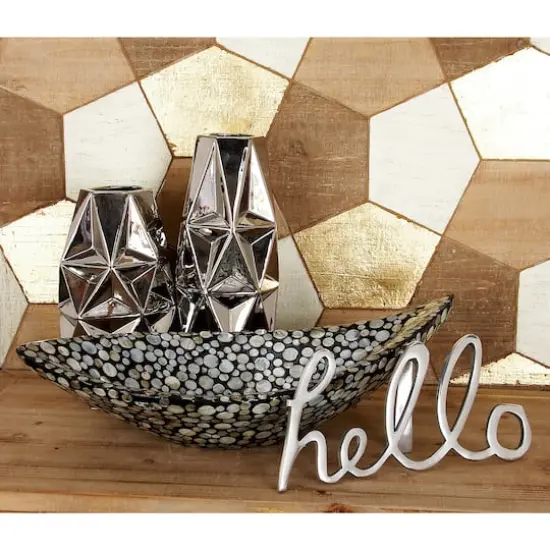 Gray Mother of Pearl Coastal Tray {10}