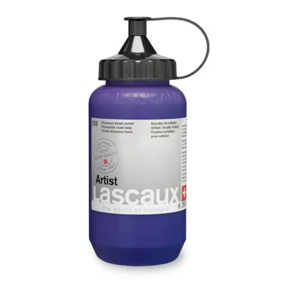 Lascaux Artist Acrylic Paint, 390mL 136 Dioxazine Violet Deep {4}
