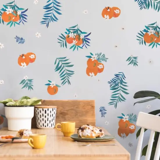 RoomMates Orange Blossom Peel & Stick Wall Decal Set {3}