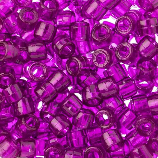 John Bead 6mm Transparent Mini Pony Beads, 1,000ct. Amethyst {1}