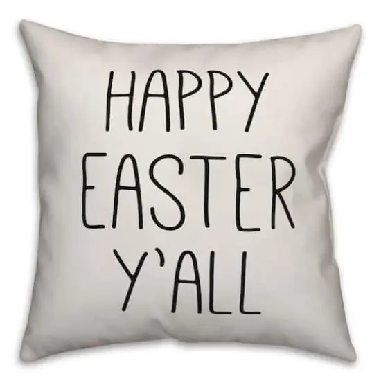 Happy Easter Y'all Throw Pillow {1}