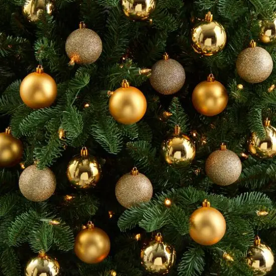 30ct. 2.5" Gold Shatterproof Christmas Ornaments {5}