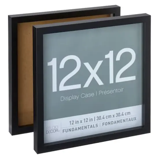 2 Pack Fundamentals 12" x 12" Black Shadow Boxes by Studio D&eacute;cor&reg; {4}