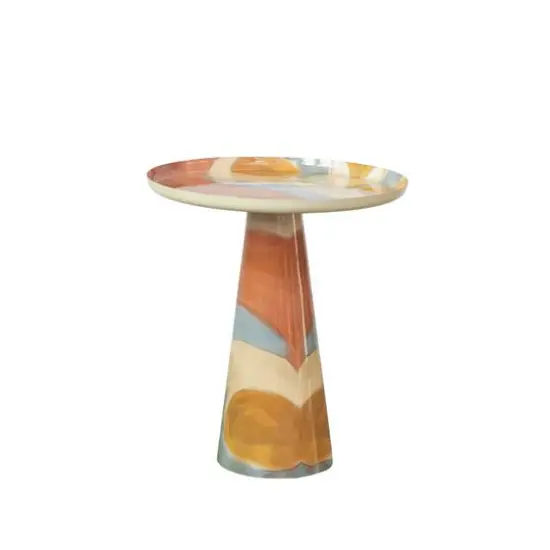 Hello Honey&reg; Multicolor Vibrant Mosaic Enameled Metal Table {3}