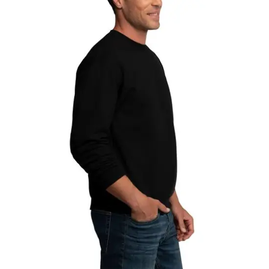 Fruit of the Loom Eversoft Fleece Crew SweatshirtBlack {5}