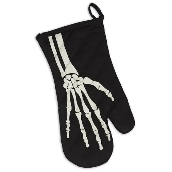 Skeleton Print Apron & Oven Mitt Kitchen Set {5}