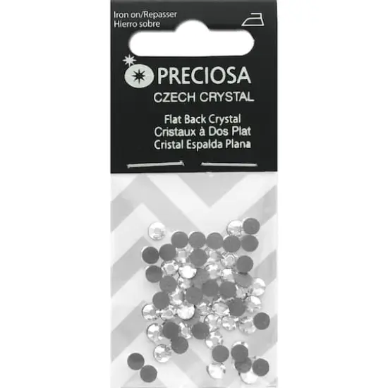 John Bead Preciosa VIVA12 Hot Fix Flatback Czech Crystals, SS16 Crystal AB {1}