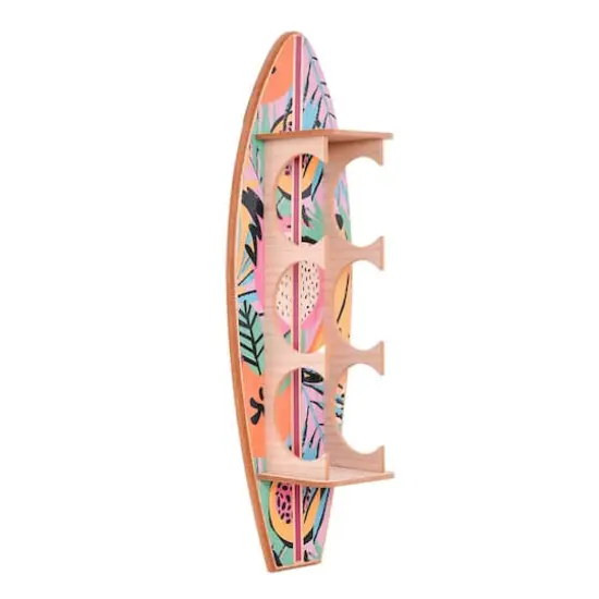 American Art Decor Tipsy Fruit Surfboard Wine Rack - 8" x 25.5" x 7.5" {1}
