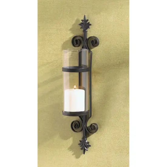 19.75" Ornate Scroll Candle Wall Sconce {4}
