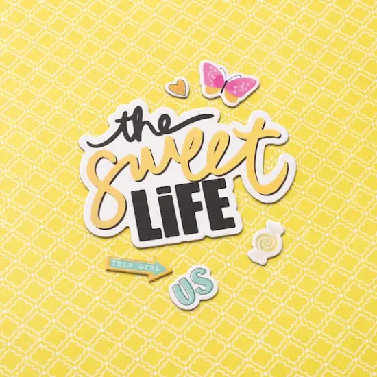 Thickers&trade; Vicki Boutin The Sweet Life Phrase & Icon Sweet Rush Chipboard Stickers {5}