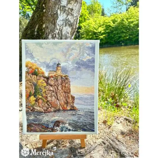 Merejka Split Rock Lighthouse Counted Cross Stitch Kit {6}