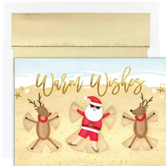 JAM Paper 5" x 7" Beach Angels Cards & Matching Envelopes Set, 18ct. {1}