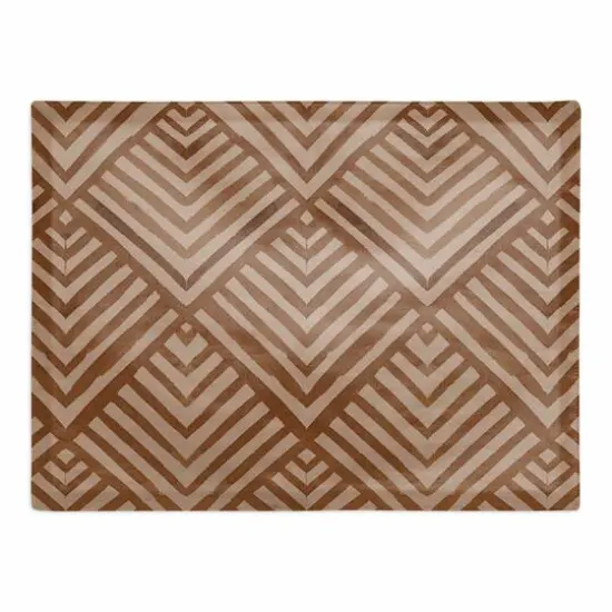Watercolor Diamond Cotton Twill Placemat Rust {1}