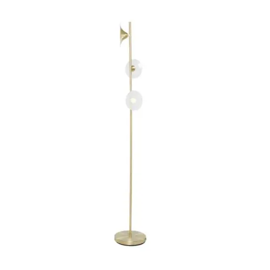 Gold Iron Modern Floor Lamp, 67" x 10" x 10" {4}