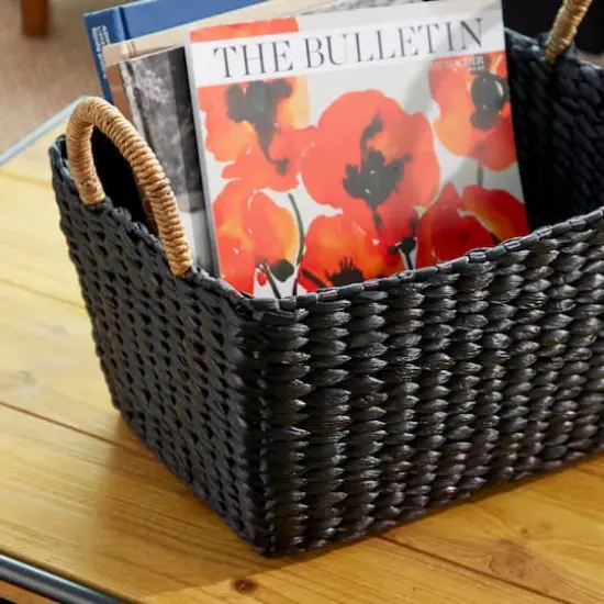 Black Banana Leaf Eclectic Storage Basket Set {4}