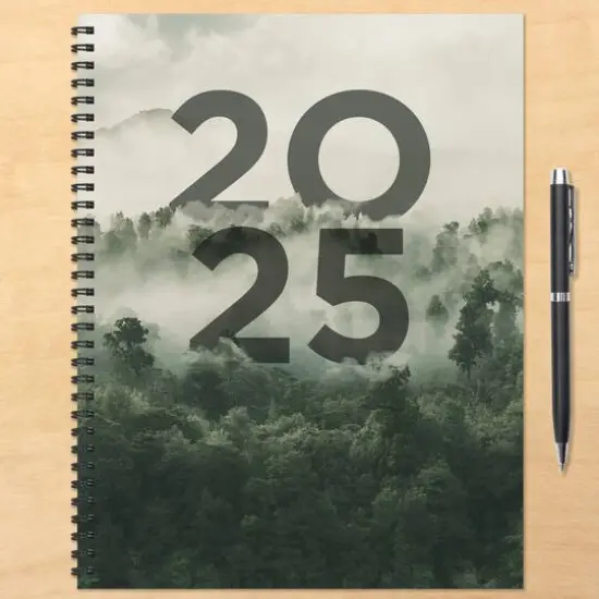 TF Publishing 2025 Large Forest Mist Weekly Monthly Spiral Planner {7}